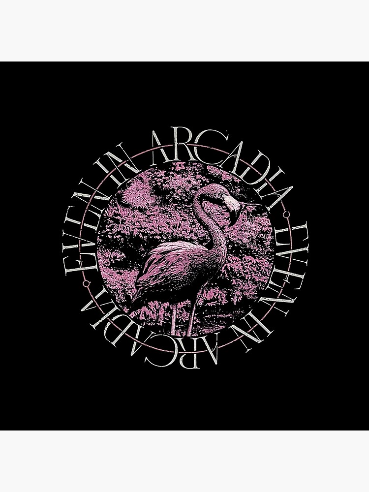Even In Arcadia Flamingo Circular Merch Graphic Tapestry - Image 2