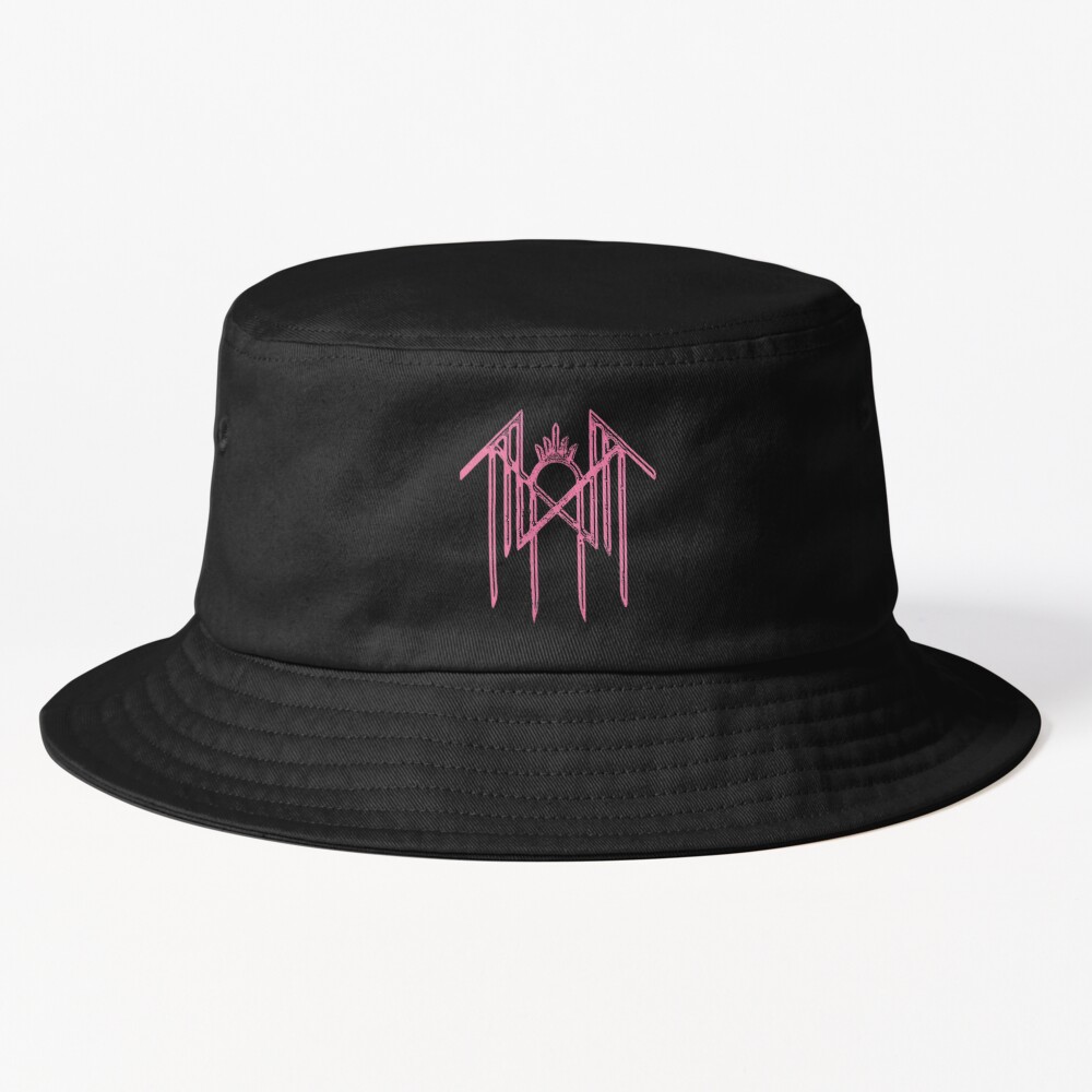 Gothic Rune Sigil Minimal Metal Symbol Design Bucket Hat