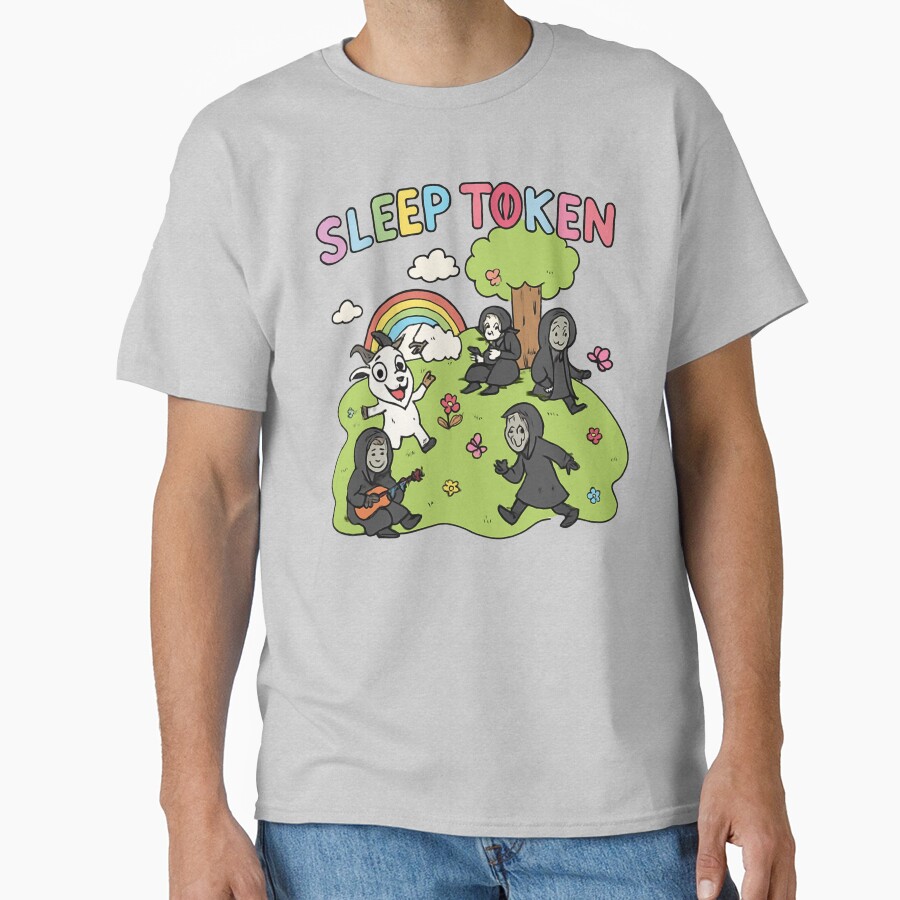 Sleep Token Cute Reaper Garden Scene T-shirt - Image 4