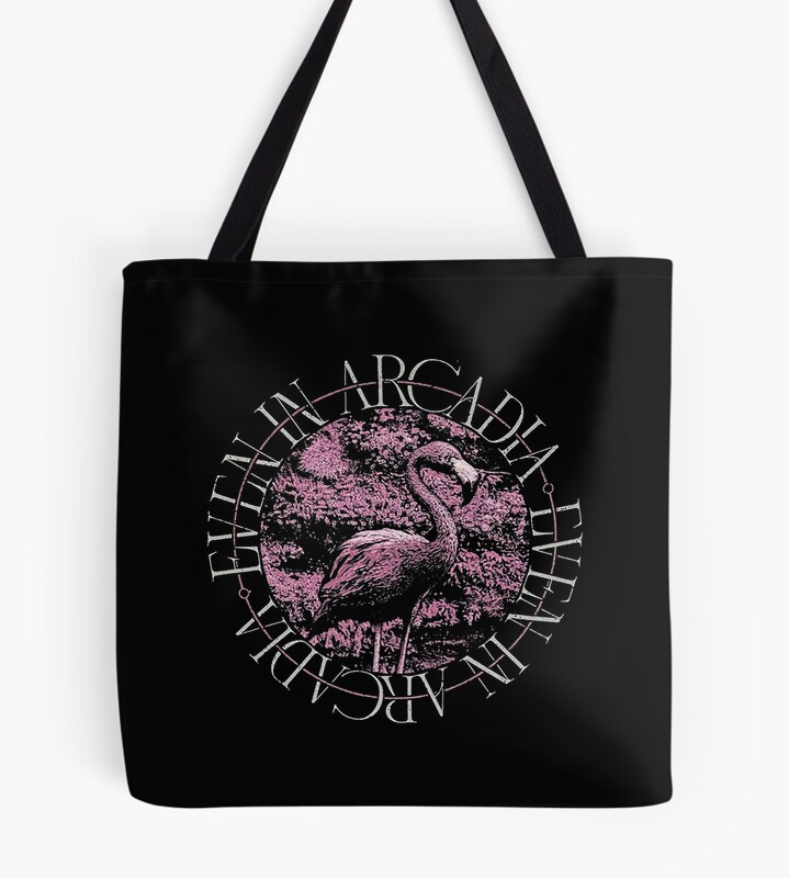 Even In Arcadia Flamingo Circular Merch Graphic Tote Bag