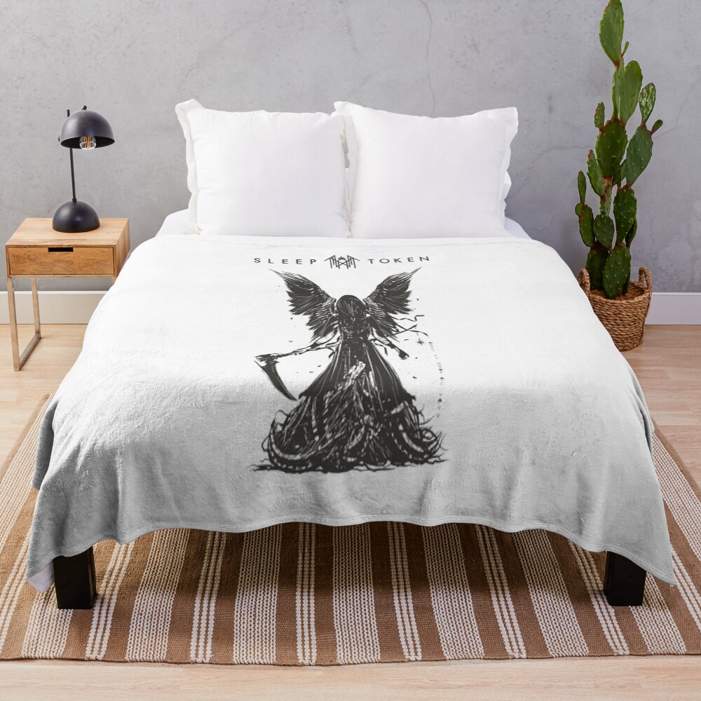 Creature Nine Black Throw Blanket