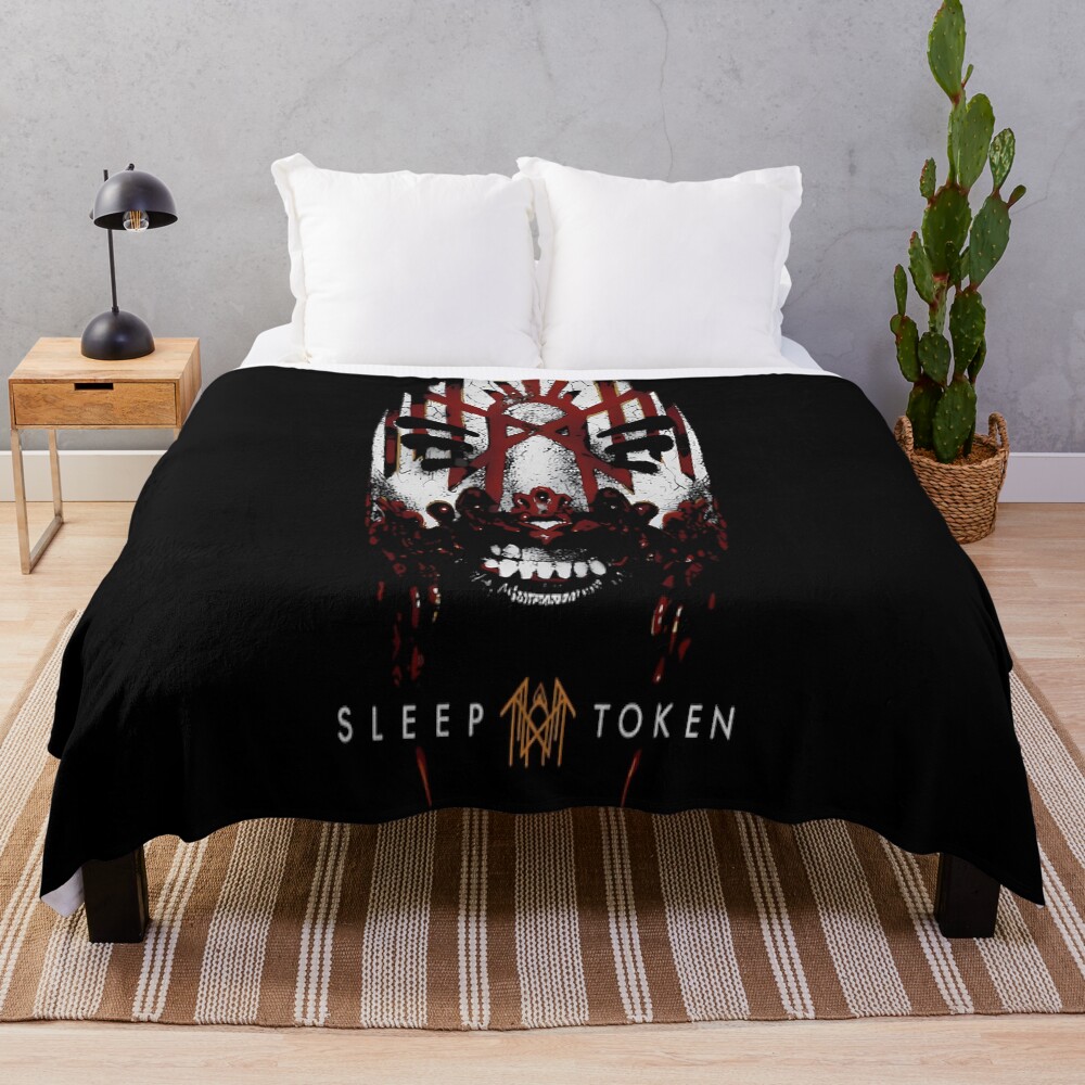Sleep Token Vessel Mask Design Throw Blanket