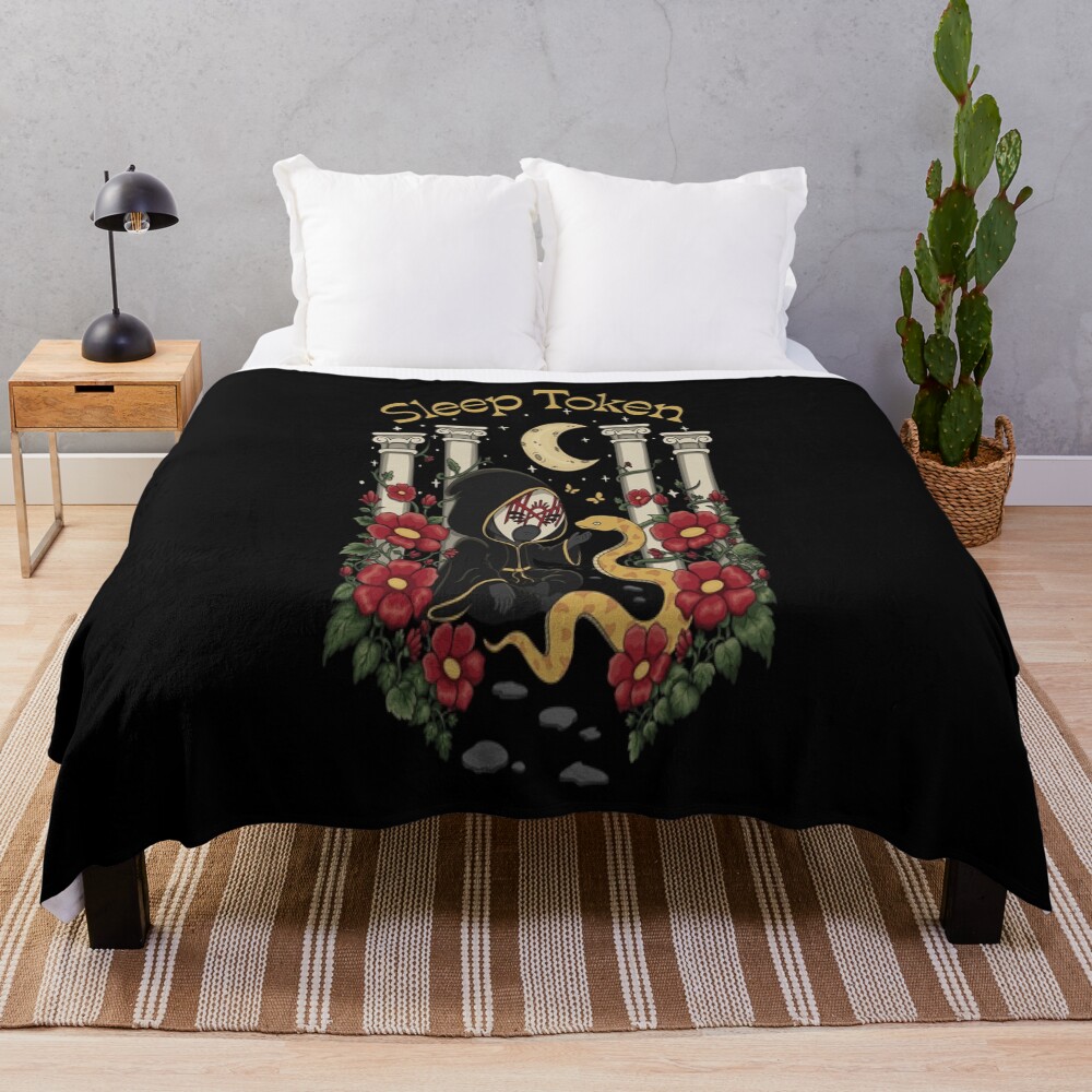 Sleep Token Eden S Serpent Throw Blanket