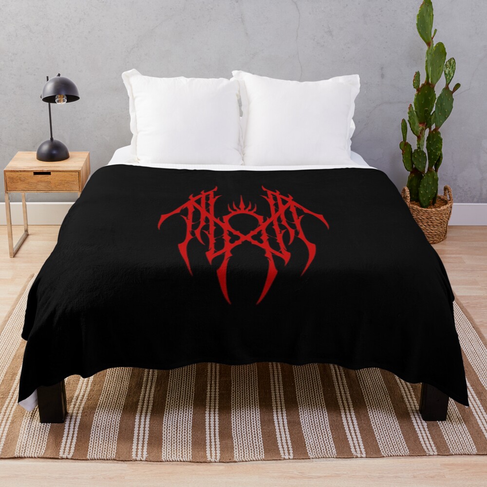 Red Logo Metal Band Throw Blanket